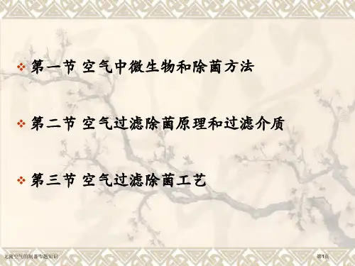 无菌空气的制备专题知识