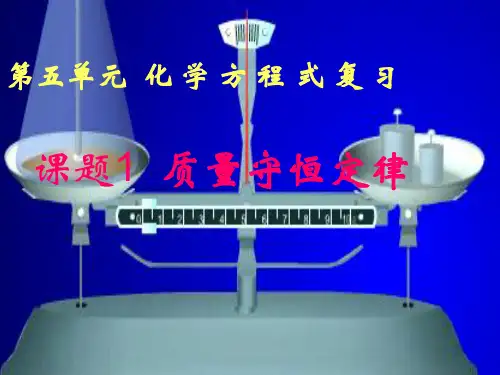 质量守恒定律复习