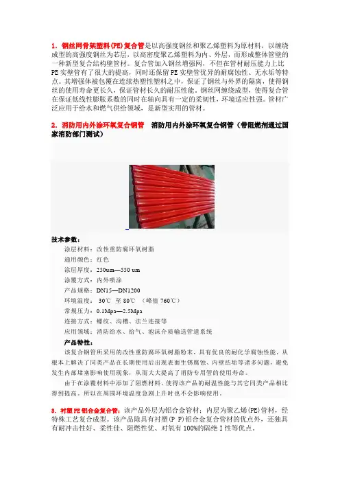 钢丝网骨架塑料复合管