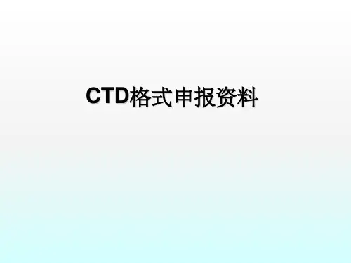 CTD文件介绍ppt课件