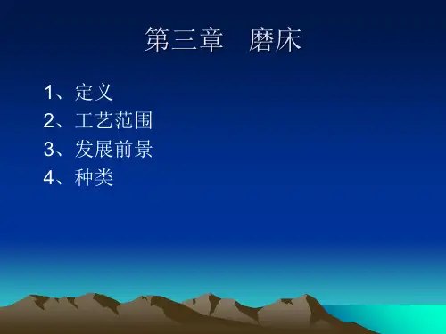 第三章机床磨床精品PPT课件