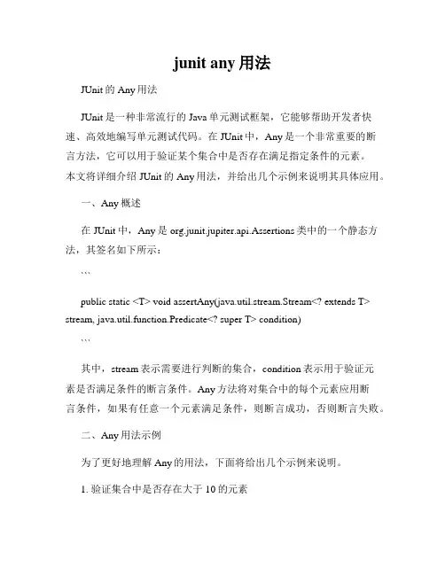 junit any用法