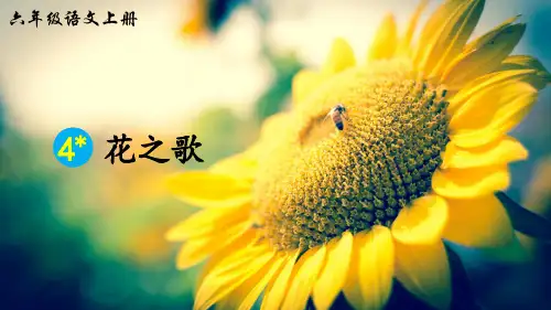 部编版六年级语文上册第4课《花之歌》精美课件【最新】