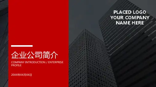 红色高端欧美风企业介绍公司简介公司介绍PPT模板