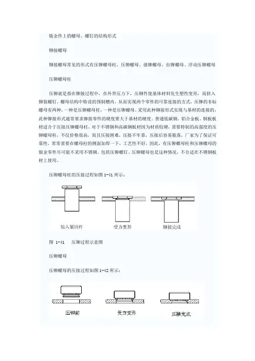 翻孔攻丝与螺母-尺寸参数与比较