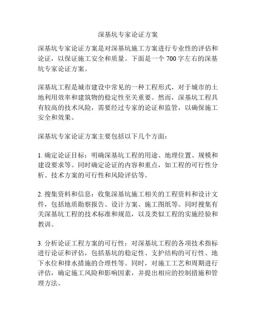 深基坑专家论证方案