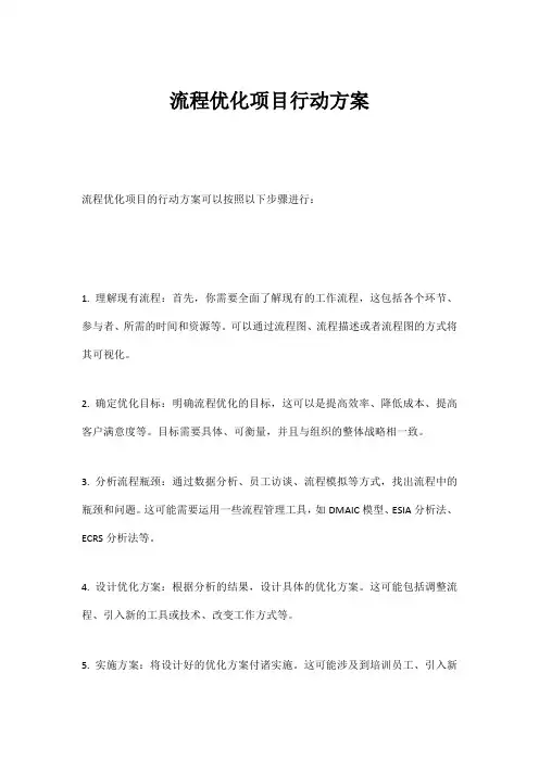 流程优化项目行动方案