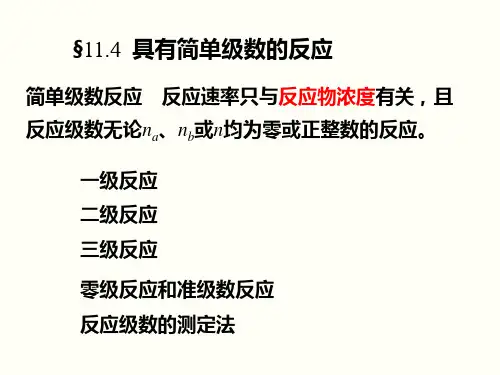 11.4具有简单级数的反应资料