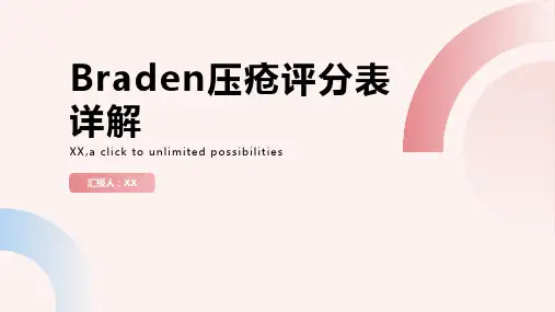 Braden压疮评分表详解