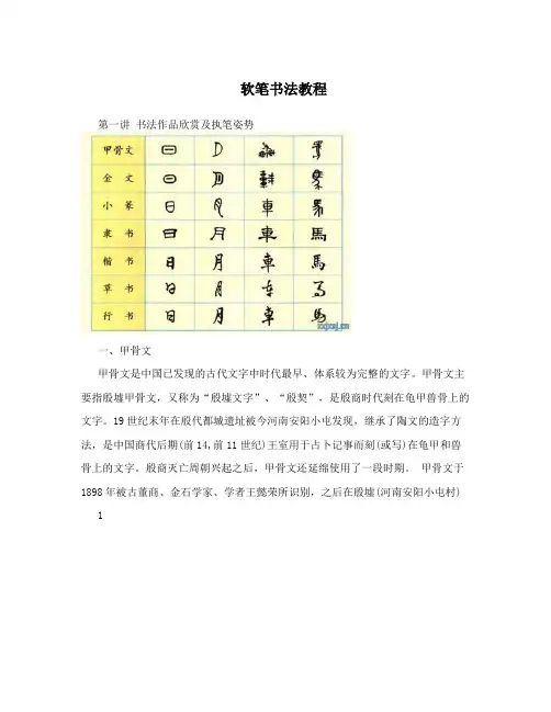 软笔书法教程