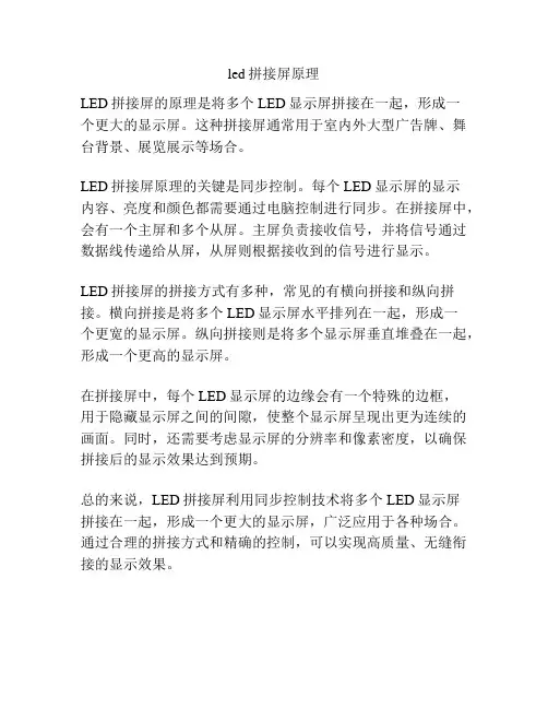 led拼接屏原理