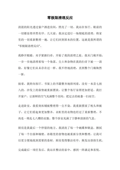 零极限清理反应