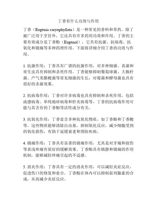 丁香有什么功效与作用