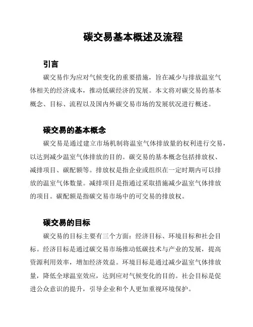 碳交易基本概述及流程