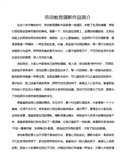 劳动教育摄影作品简介