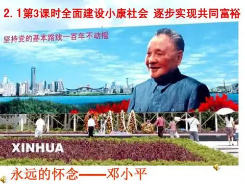 第3课时全面建设小康社会  逐步实现共同富裕