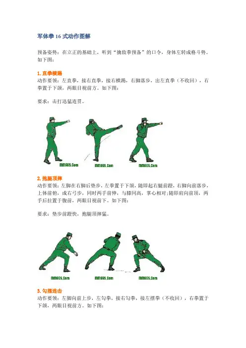 军体拳16式动作图解.