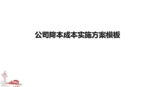 公司降本成本实施方案模板
