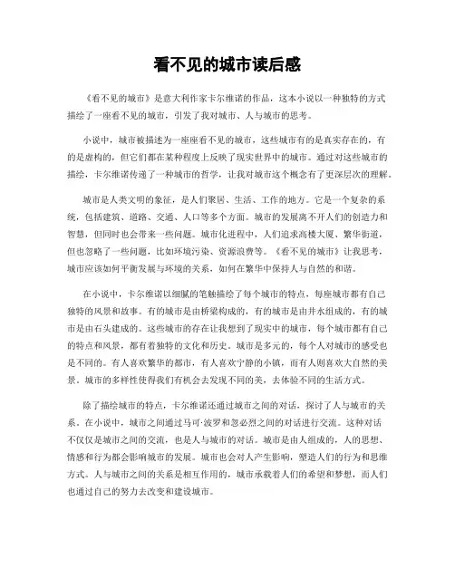 看不见的城市读后感