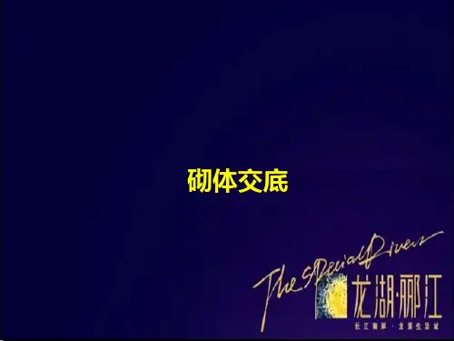 建筑工程砌体作业监理交底(PPT格式)secret