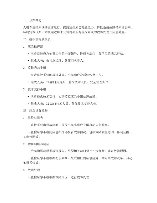 监控应急处置预案