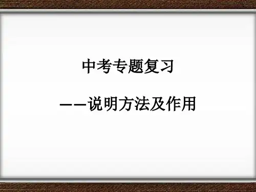 说明方法及作用语文课件PPT