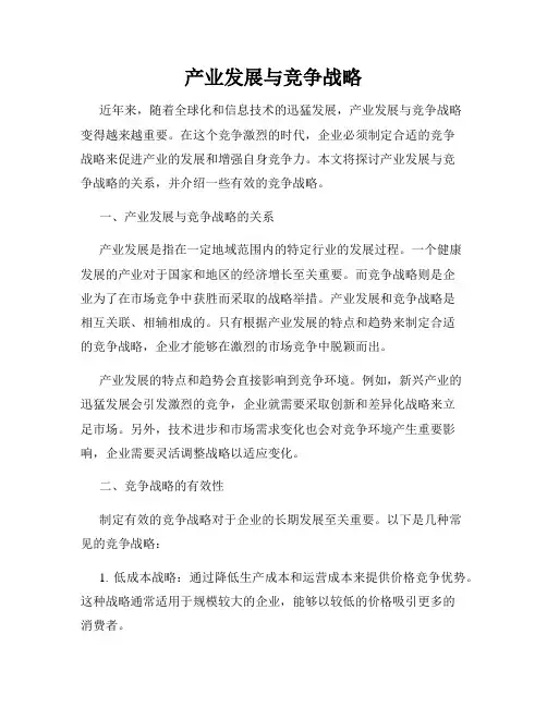 产业发展与竞争战略