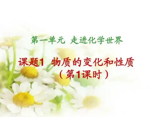 物质的变化和性质_ppt课件