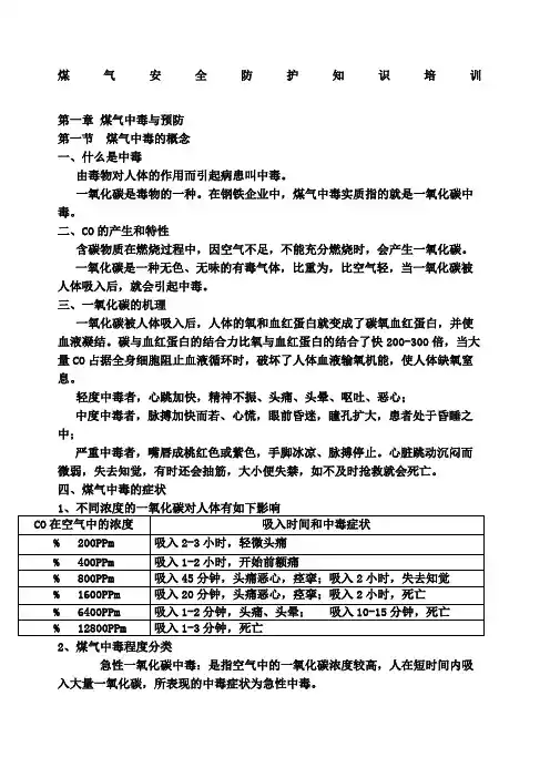 煤气安全防护知识培训