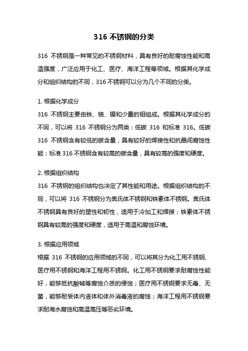 316不锈钢的分类
