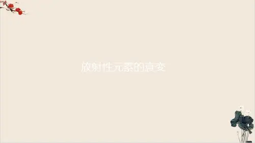 人教版高中物理选修-放射性元素的衰变PPT课件