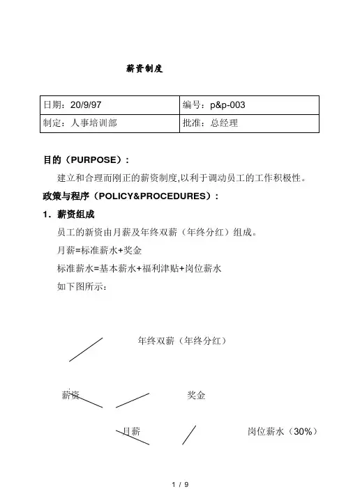 企业工资表格汇总(34个doc)38