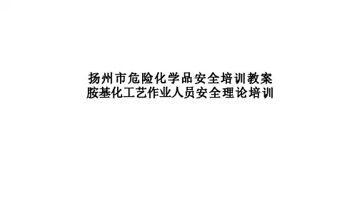 胺基化工艺消气防知识