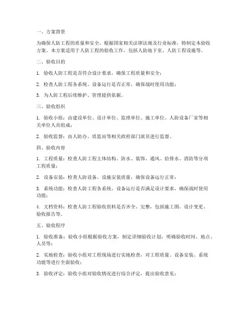 人防专项验收方案