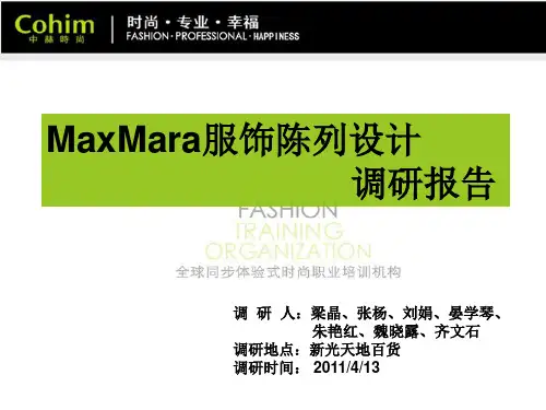 陈列设计之MaxMara调研报告