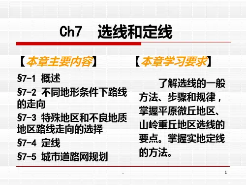 道路勘测设计选线和定线定稿
