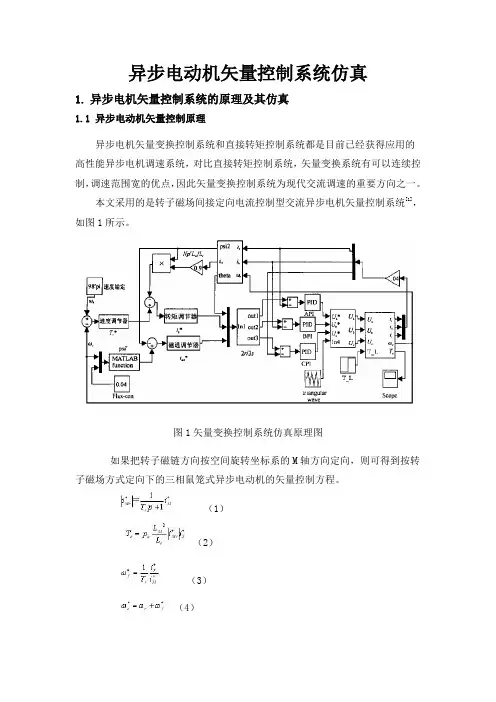 异步电动机矢量控制系统的仿真