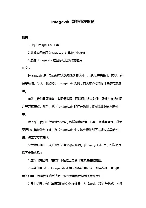 imagelab 算条带灰度值