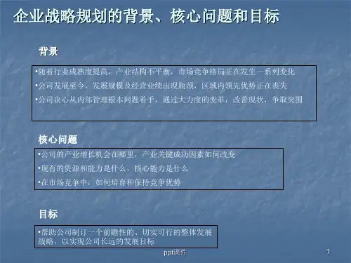 企业战略规划报告  ppt课件