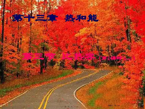 九年级物理上册第1章第3节比热容初中九年级上册物理