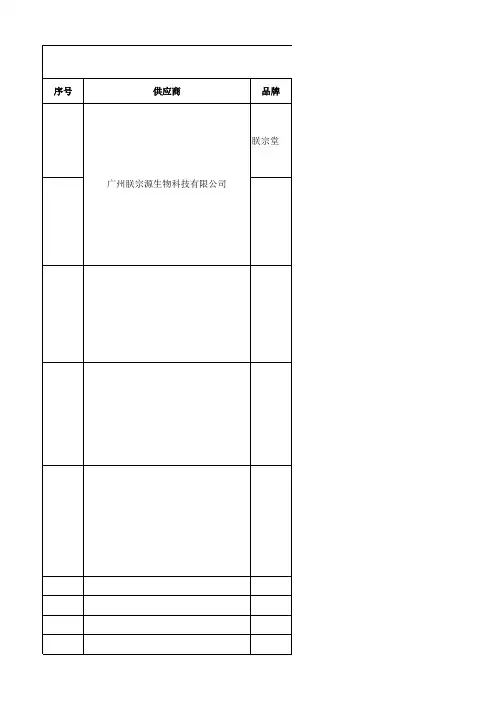 商家报价表模板