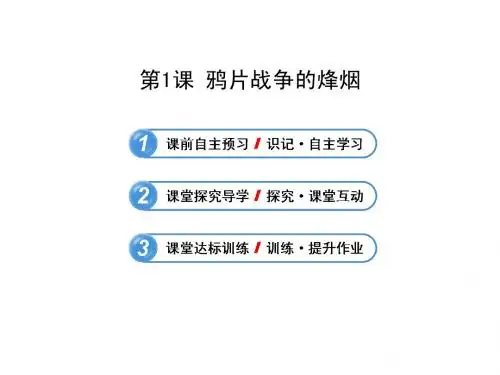 第1课 鸦片战争的烽烟(共26张PPT)(北师大版八年级上)