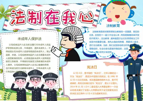 法制在我心小报手抄报word模板