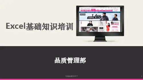 Excel基础知识教程ppt课件