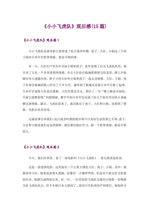 《小小飞虎队》观后感(15篇)_1