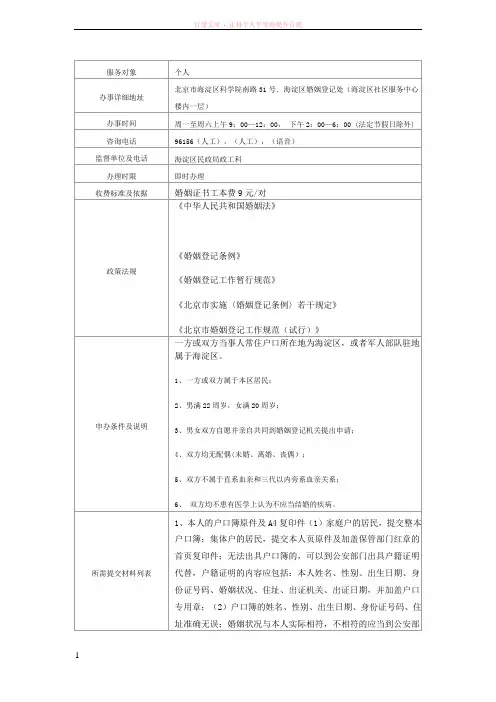 北京海淀区结婚登记程序 (1)
