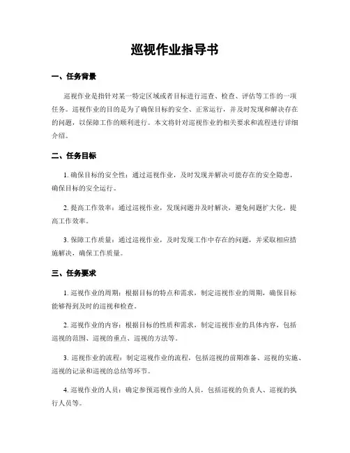 巡视作业指导书