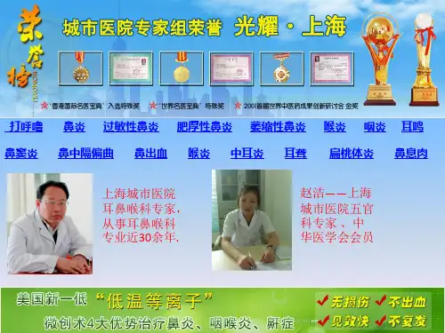 上海治疗鼻炎、咽喉炎、打呼噜最好的医院!
