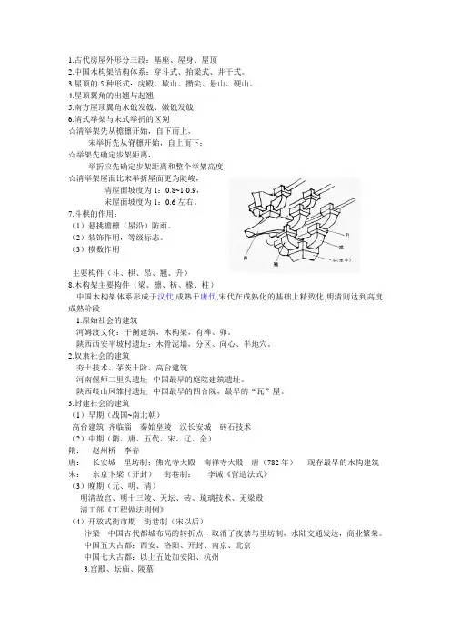 中外建筑史复习重点