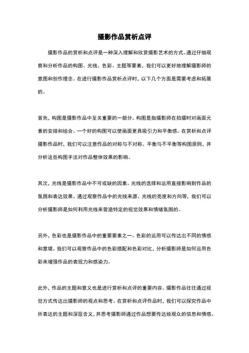 摄影作品赏析点评